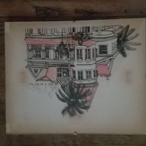 Walter R Ferris original signed print under glass slight damage see all pics.